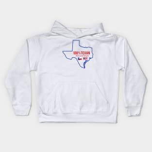 100% Texan Born and Raised Kids Hoodie